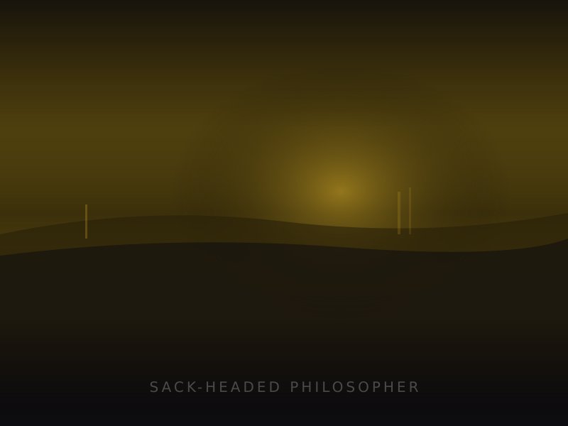 Sack-headed philosopher
